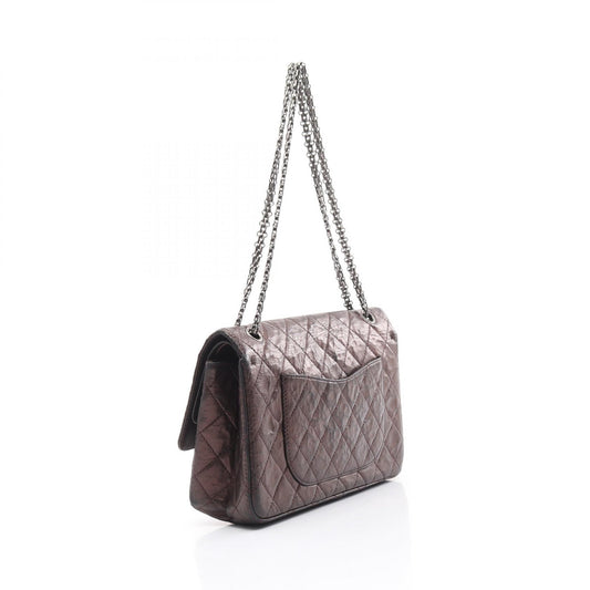 Chanel 2.55 Maxi W Flap Leather Shoulder Bag