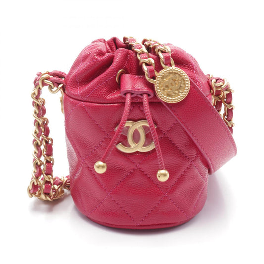 Chanel Matelasse Mini Bucket Shoulder Bag Pink