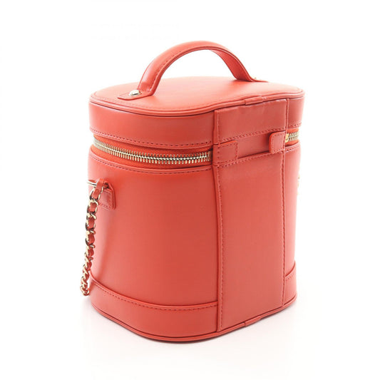 Chanel Coco Mark Lambskin Handbag Red