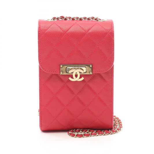 Chanel Matelasse Leather Phone Pouch Crossbody Bag