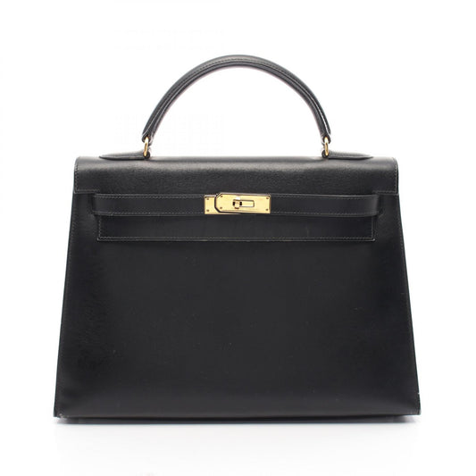 Hermes Kelly 32 Handbag Black Calf Leather