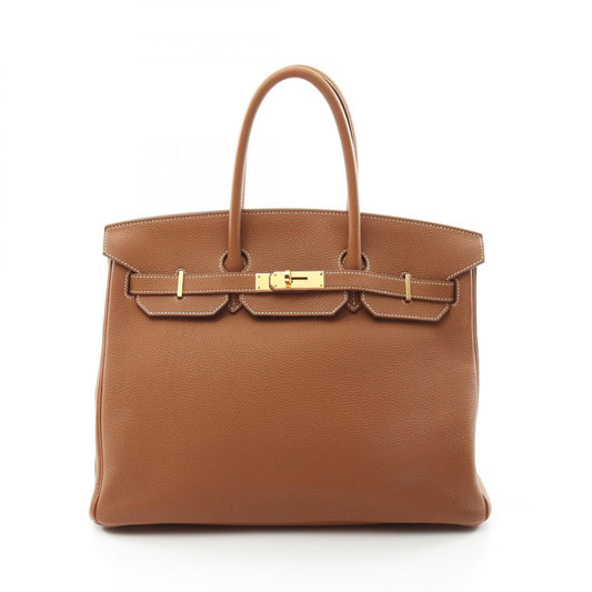 Hermes Birkin 35 Togo Handbag Brown