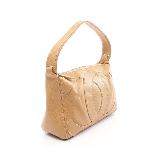Chanel Leather Shoulder Bag Beige