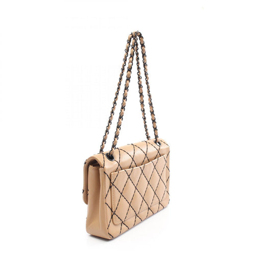 Chanel Leather Wild Stitch Shoulder Bag A14687