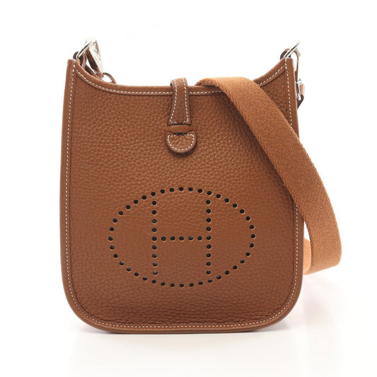 Hermes Evelyne TPM Leather Shoulder Bag Brown