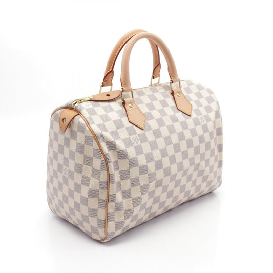 Louis Vuitton Speedy 30 Handbag PVC Canvas Leather