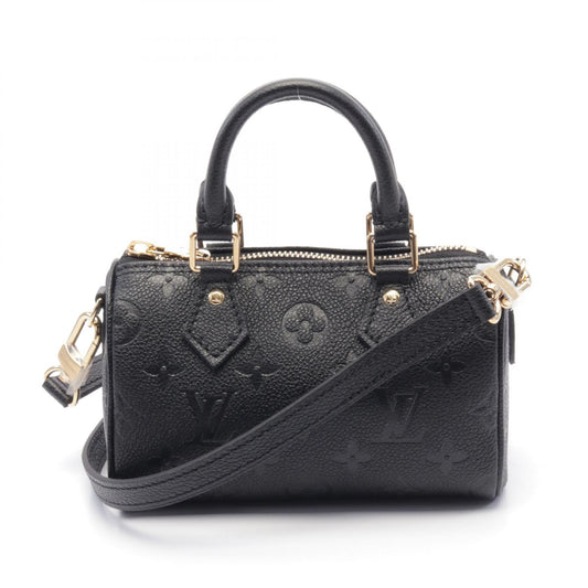 Louis Vuitton Nano Speedy Monogram Leather Handbag