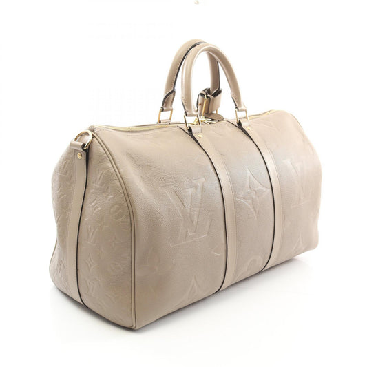 Louis Vuitton Monogram Empreinte Leather Keepall Bandouliere 45 Boston Bag M46114
