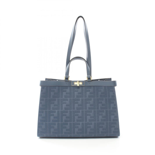 Fendi Peekaboo X Tote Medium Canvas Leather Bag