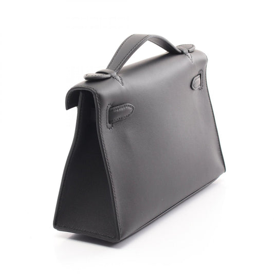 Hermes Mini Pochette Kelly Handbag Black