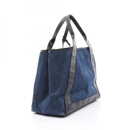 Balenciaga Denim Leather Navy Cabas Tote Bag