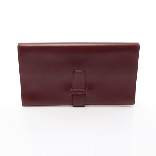 Hermes Box Calf Leather Clutch Bag