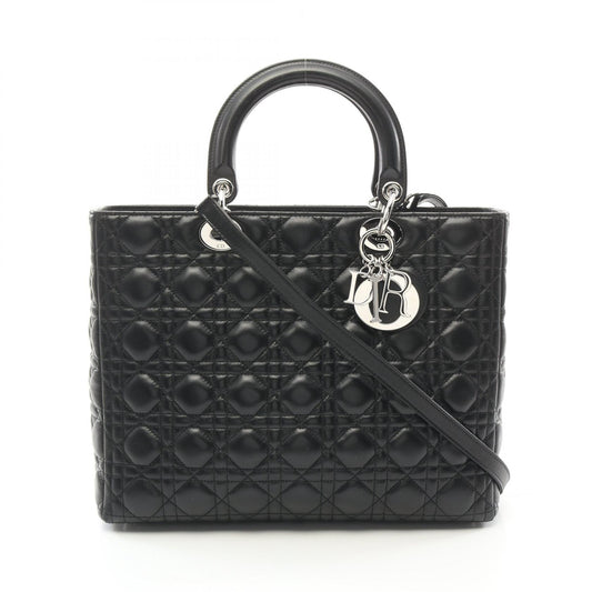 Dior Lady Dior Cannage Large Leather Handbag