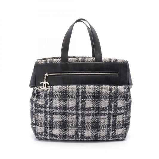 Chanel Nylon Leather Coco Mark Tote Bag