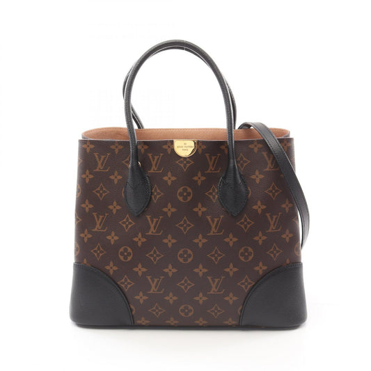 Louis Vuitton Monogram Canvas Leather Tote Bag M41595