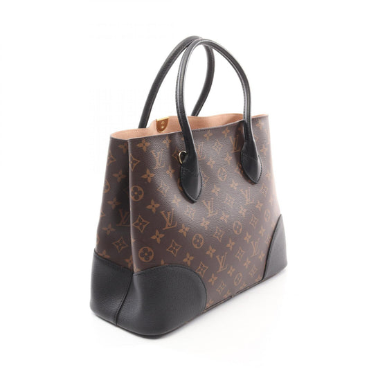 Louis Vuitton Monogram Canvas Leather Tote Bag M41595
