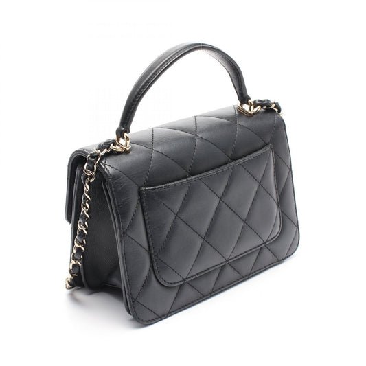 Chanel Lambskin Mini Matelasse Top Handle Bag