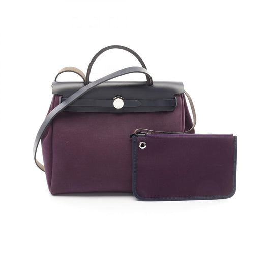 Hermes Canvas Aile Bag Zip PM Handbag