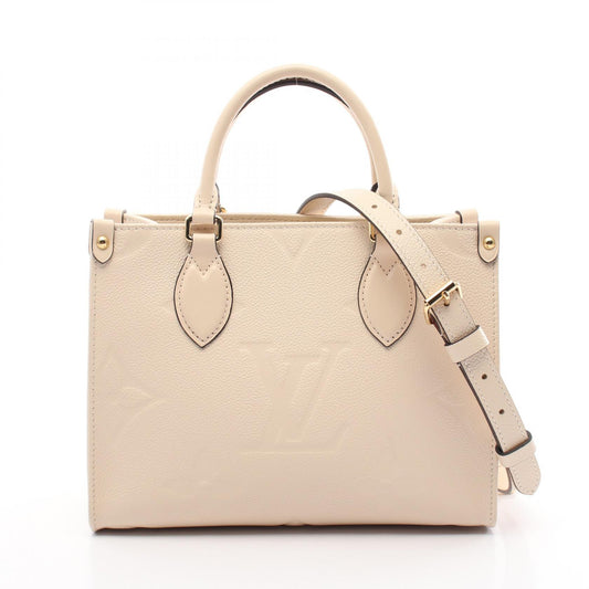 Louis Vuitton OnTheGo PM Leather Handbag Ivory