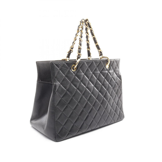 Chanel Matelasse Tote Bag Leather Black