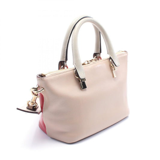 Chloe Bailey Mini Leather Handbag Red/Beige