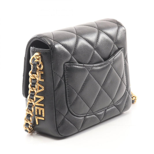 Chanel Lambskin Matelasse Shoulder Bag Black