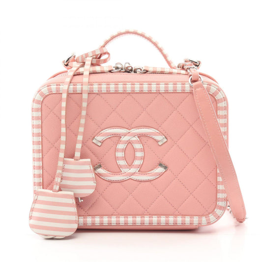 Chanel CC Filigree Vanity Shoulder Bag Leather