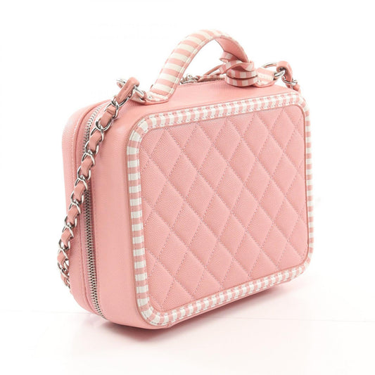 Chanel CC Filigree Vanity Shoulder Bag Leather