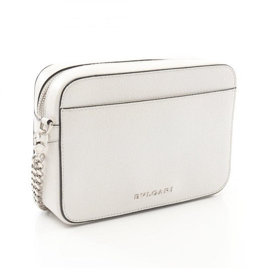 Bvlgari Embossed Logo Leather Shoulder Bag