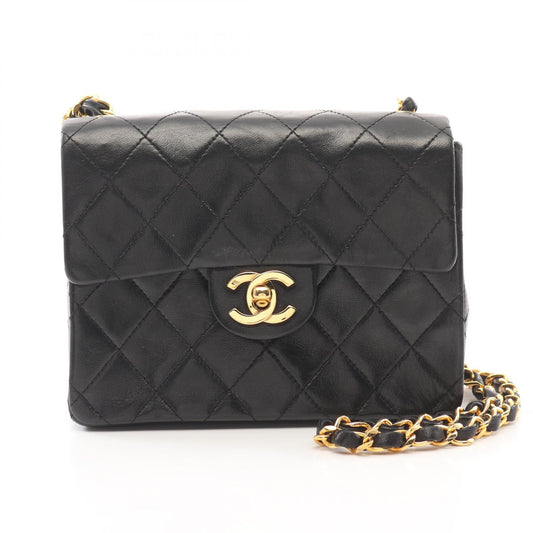 Chanel Lambskin Matelasse Shoulder Bag Black