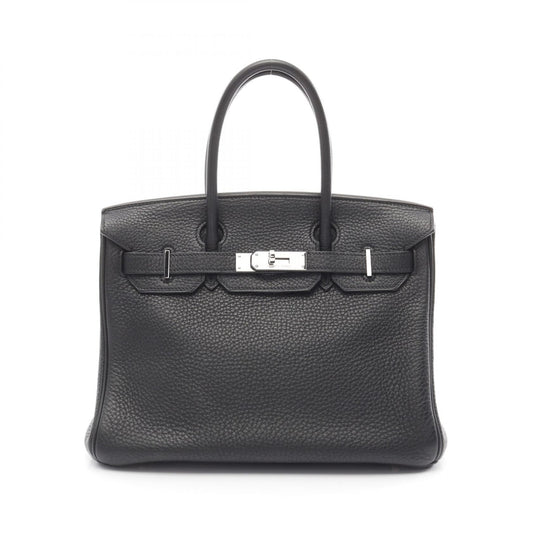 Hermes Birkin 30 Leather Handbag Black