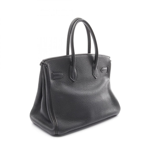 Hermes Birkin 30 Leather Handbag Black