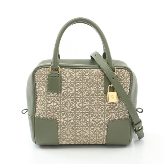 Loewe Amazona 19 Canvas Leather Handbag
