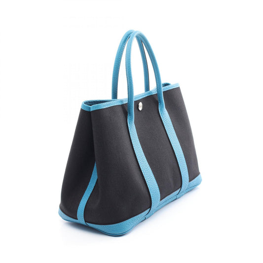 Hermes Garden Party TPM Canvas Leather Tote Bag