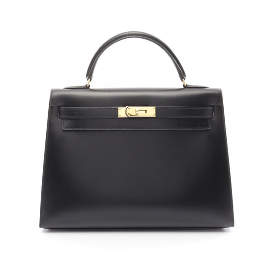 Hermes Kelly 32 Handbag Black Leather