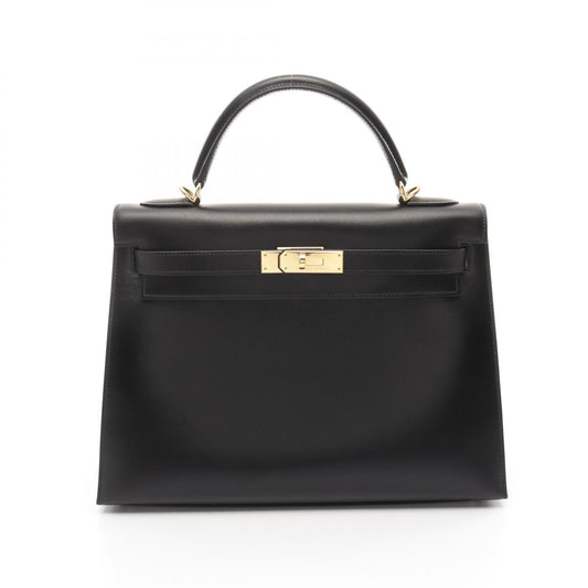 Hermes Kelly 32 Handbag Black Calf Leather