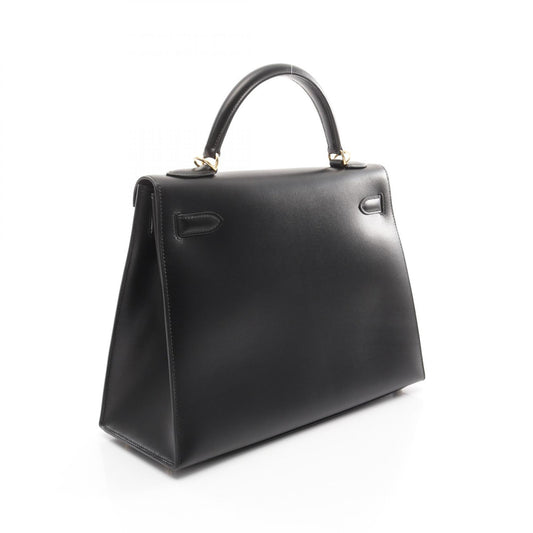 Hermes Kelly 32 Handbag Black Calf Leather
