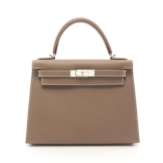 Hermes Kelly 28 Leather Handbag Brown