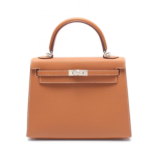 Hermes Kelly 25 Leather Handbag Brown