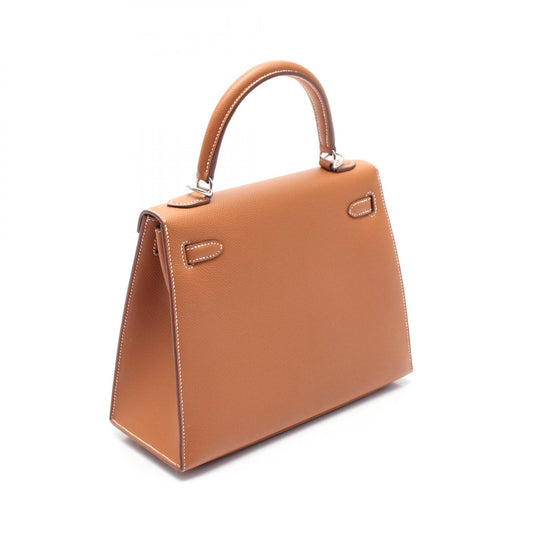 Hermes Kelly 25 Leather Handbag Brown