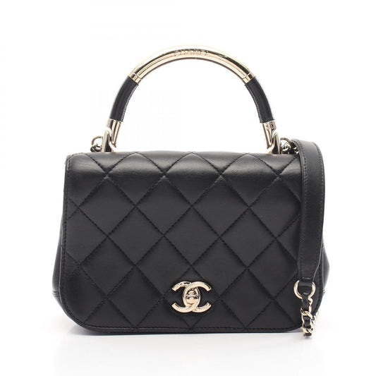 Chanel Lambskin Matelasse Shoulder Bag Black