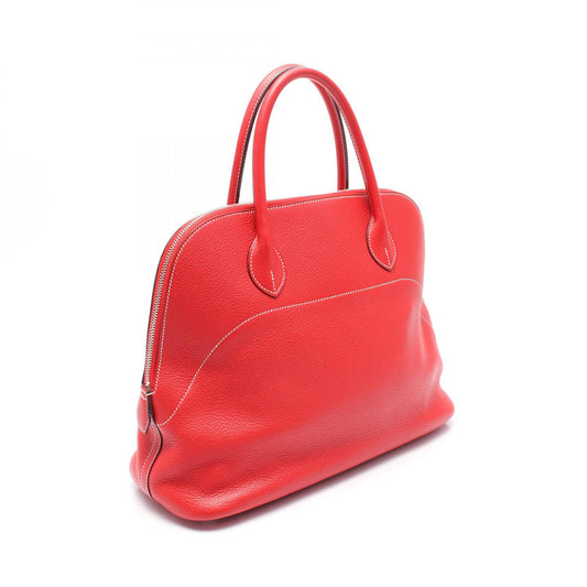 Hermes Bolide 35 Leather Handbag Red