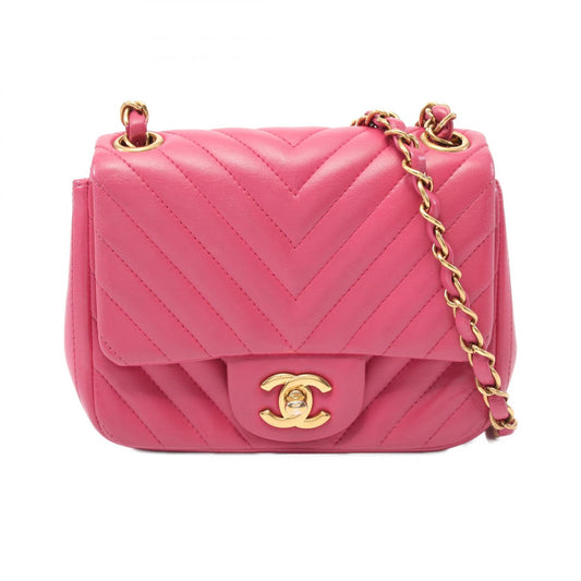 Chanel Mini Flap Bag Chevron V Stitch Lambskin