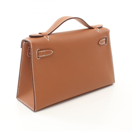 Hermes Mini Pochette Kelly Handbag Brown