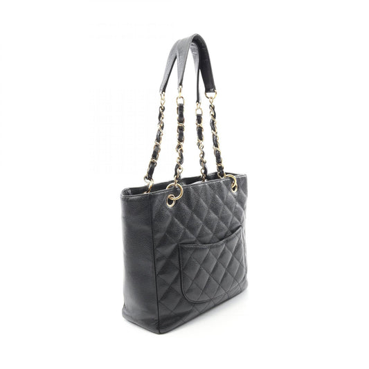 Chanel Matelasse PST Tote Bag Black Leather