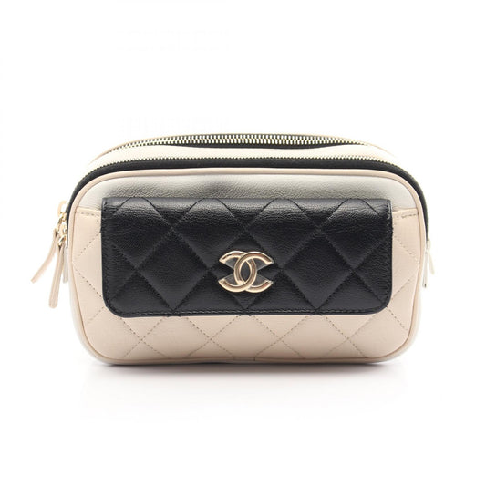 Chanel Leather Matelasse Waist Bag AS1370