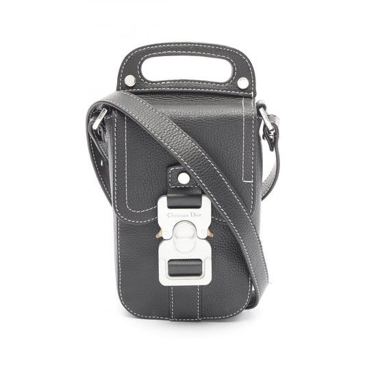 Dior Leather Saddle Vertical Pouch Crossbody Bag