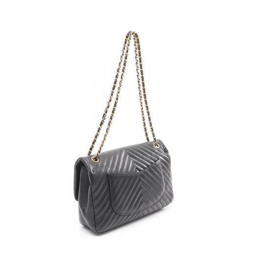Chanel Chevron V-Stitch Leather Shoulder Bag