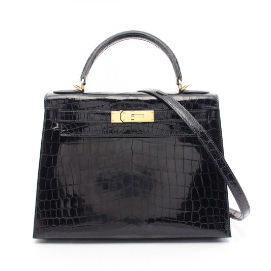 Hermes Kelly 28 Blue Marine Handbag