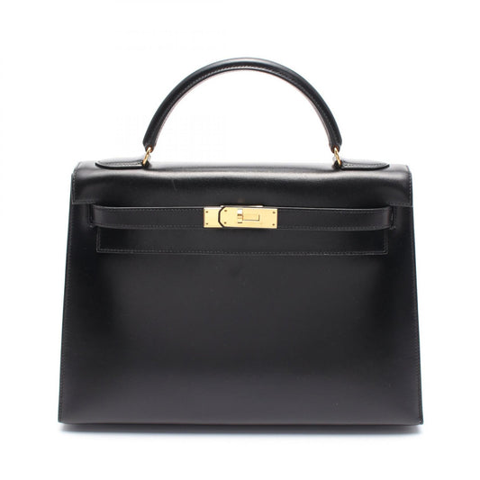 Hermes Kelly 32 Handbag Black Leather